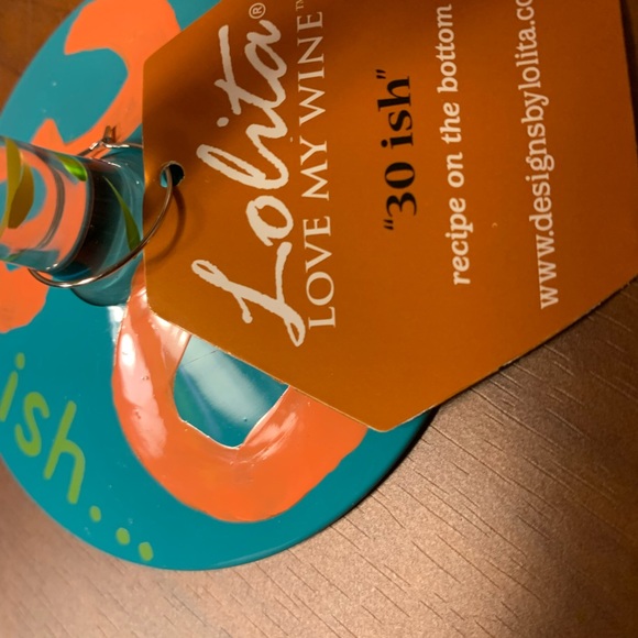 Lolita Love My Wine, Hand Painted, “30 ish" 15 oz. Wine Glass, Display only. - Picture 6 of 10